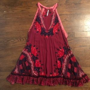 Free People Red Pattern Dress